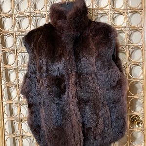 Allen Michael’s vintage opossum fur zip vest
